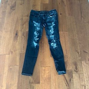 American Eagle Super Stretch Ripped Skinny Jeans